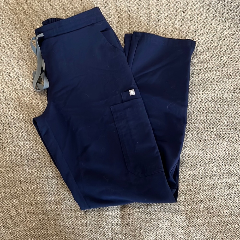 figs dark blue scrub bottoms